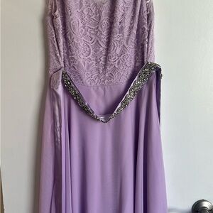 Elegant Lilac Lace Kids Dress